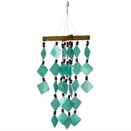 Woodstock Chimes Diamond Capiz Green Windchime CDCG 