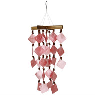 Woodstock Chimes Diamond Capiz Red Windchime CDCR