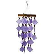 Woodstock Chimes Diamond Capiz Purple Windchime CDCU 