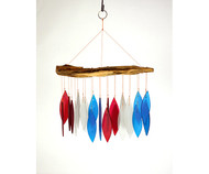 Gift Essentials Red White and Blue Driftwood Wind Chime GEBLUEG566 