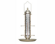 Weems & Plath Conant Bird Feeder Thermometer 12 inch with Tray Satin Nickel CCBBFT29SN