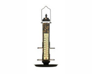 Weems & Plath Conant Bird Feeder Thermometer 21 inch with Tray Bronze Patina CCBBFT30BP 