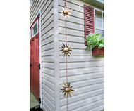 Good Directions Sunburst Pure Copper Rain Chain 8.5 ft. Collapsible Polished Copper Finish GOOD470P8