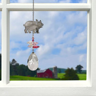 Woodstock Chimes Crystal Fantasy Pig Suncatcher CFPI