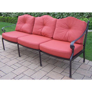 Oakland Living Berkley Deep Seating Sofa with Red Cushions