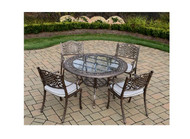 Oakland Living Mississippi 5 Piece Outdoor Dining Set with Cushions