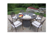 Oakland Living Mississippi Outdoor Dining Set with Cooler Insert and Cushions