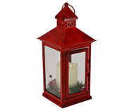 Mark Feldstein Holiday Berry and Pine Ring Red 13.5 LED Lantern 