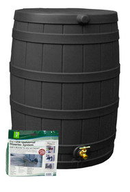 Good Ideas Rain Wizard Rain Barrel 50-Gallon Starter Kit, Assorted Colors