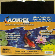 Acurel 2555 Coarse Carbon Media Pads for Ponds, 12-Inch by 12-Inch