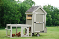 LITTLE COTTAGE CO. COLONIAL GABLE RUN CHICKEN COOP 4X4 PANELIZED KIT WITH FLOOR 