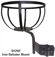 Flower Pot Holder Wrought Iron Baluster 12 in B12WI