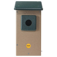 EASTERN BLUEBIRD HOUSE IN TAUPE AND GREEN RECYCLED PLASTIC 1.5" ENTRANCE HOLE