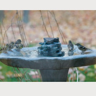 Bird Bath Layered Rock Waterfall Electric Pump Included AAW311