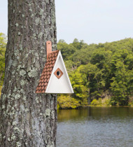 Swiss Chalet Bird House Pure Copper Roof BH202VB 