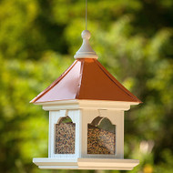 Fancey Home Products Copper Roof Hanging Gazebo Bird Feeder 26" H x 12" W BF12-LC-BC-HG