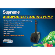  Pondmaster Supreme Hydroponic Cloning Pump and Sprayer 155 GPH - 40355