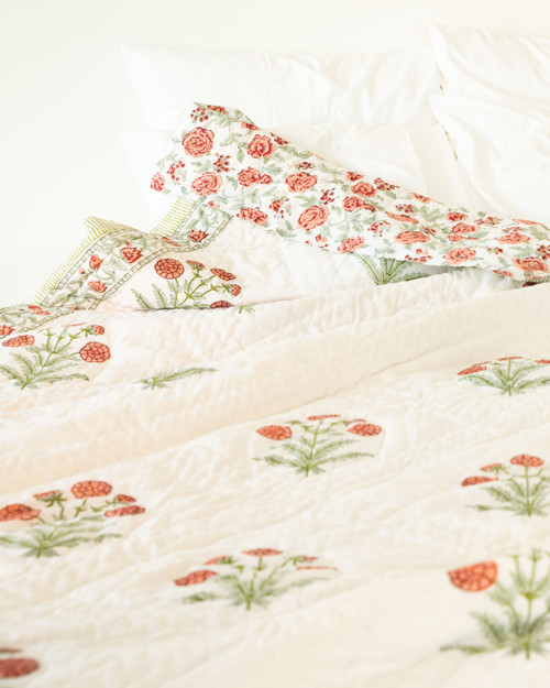 Looms of Love- Hand-block printed Double-bed Quilt