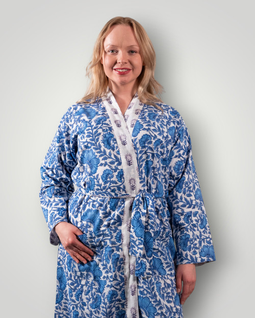 The Indigo Blossom Reversible Cotton Kimono