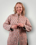 Luxury quilted reversible jacket- Aqua Floret and Spice Trail Paisley
