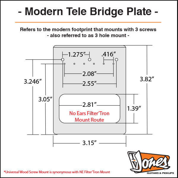 Tele Bridge Plates for Guitars | TV Jones
