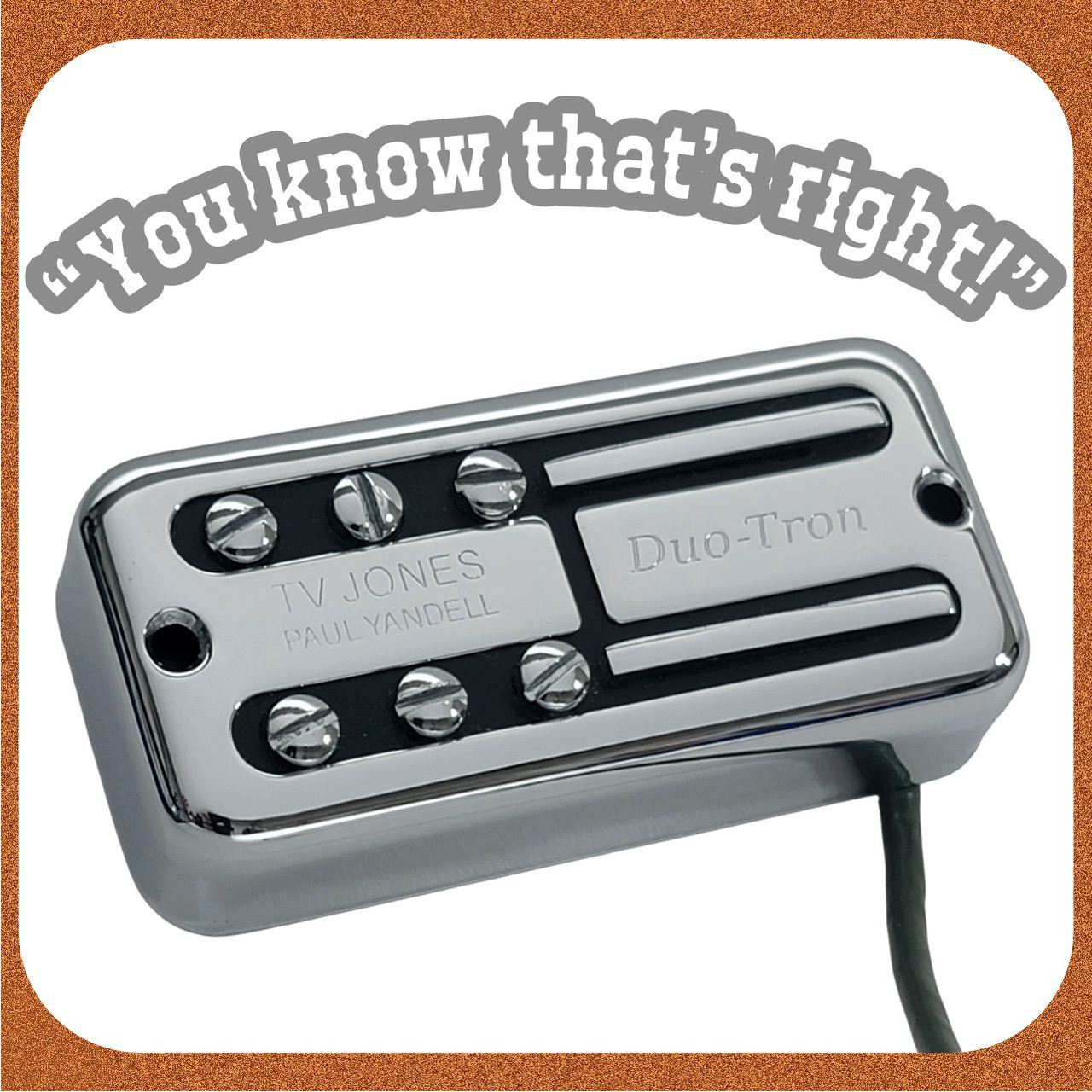 Paul Yandell Duo-Tron Neck Pickup-Universal Mount-TV Jones