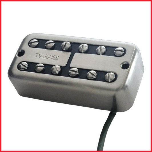 PowerTron Bridge Guitar Pickup Universal Mount Brushed Nickel
