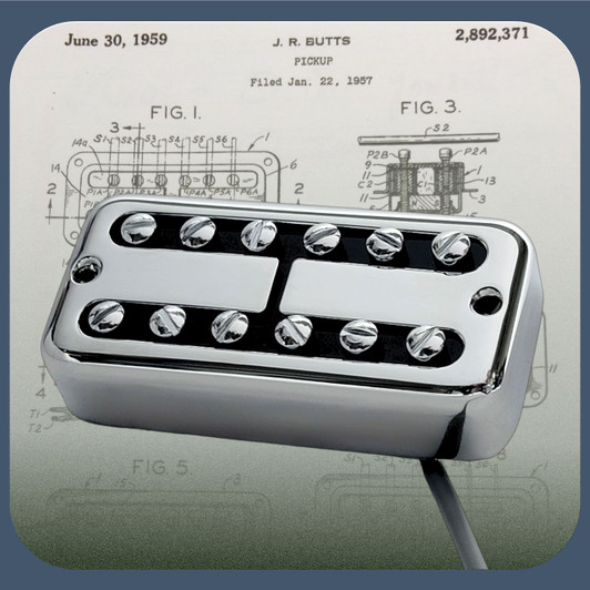 Ray Butts Ful-Fidelity Neck Guitar Pickup No Ears Mount Chrome with Blank cover