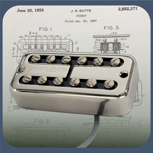 Ray Butts Ful-Fidelity Neck Guitar Pickup No Ears Mount Nickel with PAF cover