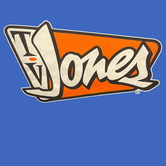 TV Jones T-Shirt with Orange Logo - True Royal Blue
