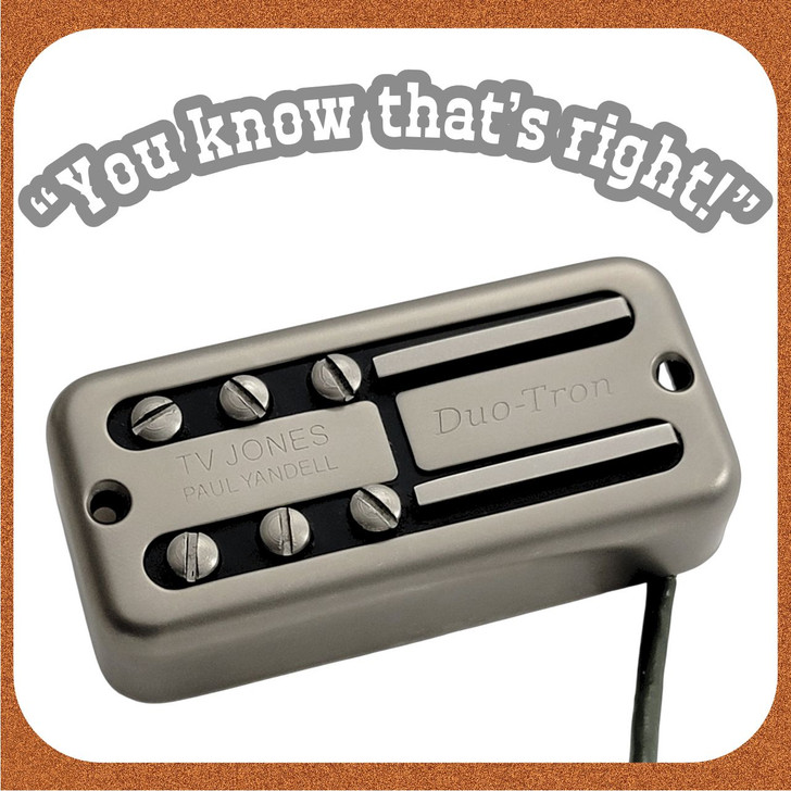 Paul Yandell Duo-Tron Bridge Pickup Universal Mount Brushed Nickel