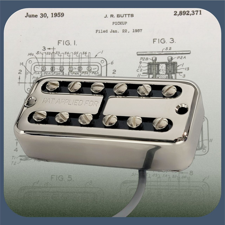 Ray Butts Ful-Fidelity Neck Guitar Pickup No Ears Mount Nickel with PAF cover