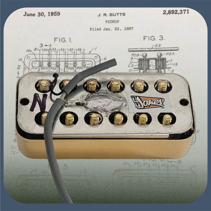 Ray Butts Ful-Fidelity Neck Guitar Pickup No Ears Mount Gold Back