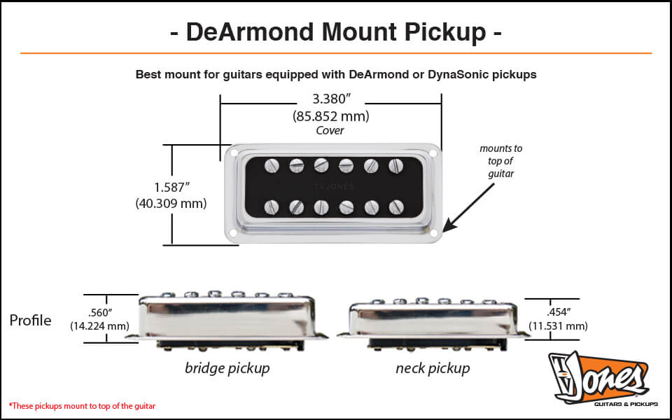 TV Jones DeArmond Mount Dimensions