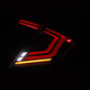 16-21 Honda Civic Hatchback NOVA-Series Prismatic LED Tail Lights Black