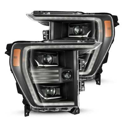 21-23 Ford F150 PRO-Series Halogen Projector Headlights Black 21-23 Ford F150 PRO-Series Halogen Projector Headlights Black