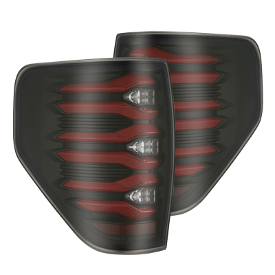 09-14 Ford F150 LUXX-Series LED Tail Lights Black-Red 09-14 Ford F150 LUXX-Series LED Tail Lights Black-Red