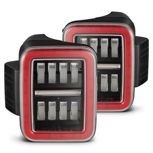19-25 Jeep Gladiator JT NOVA-Series Prismatic LED Tail Lights Black-Red