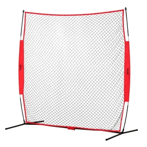  Barricade Backstop Net, 7x7 ft Ball Sports Barrier Netting, Portable Practice Equipment with Carry E415-DQW77YC00000P85CUV0