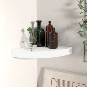  Floating Corner Shelf White 9.8"x9.8"x1.5" MDF A949-323895
