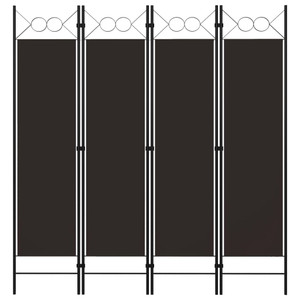  4-Panel Room Divider Brown 63"x70.9 A949-320703