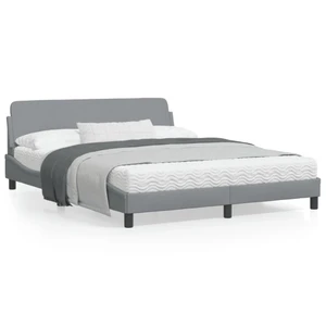  Bed Frame "Dover" Light Gray 59.8"x79.9" Fabric A949-373288