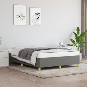  Bed Frame without Mattress Dark Gray 53.9"x74.8" Full Fabric A949-347204