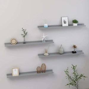  Wall Shelves 4 pcs Gray 31.5"x3.5"x1.2 A949-326676