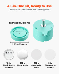  Button Maker Mold with Supplies 2.28 in/58 mm Interchangeable Mold, for  Magnetic Fast-Change Butt E415-XZJYMHCYMHCY81V4N001V0
