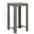  Patio Bar Table Gray 23.8"x23.8"x43.5" Poly Rattan A949-45872