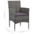  Patio Dining Chairs 2 pcs Poly Rattan Gray A949-46180