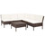  6 Piece Patio Lounge Set with Cushions Poly Rattan Brown A949-48935