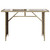  Patio Table with Glass Top Beige 43.3"x26.8"x27.6" Poly Rattan A949-366353