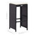  5 Piece Patio Bar Set Poly Rattan and Glass Black A949-49568